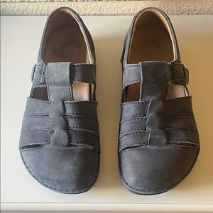 Birkenstock Navy Leather Mary Janes